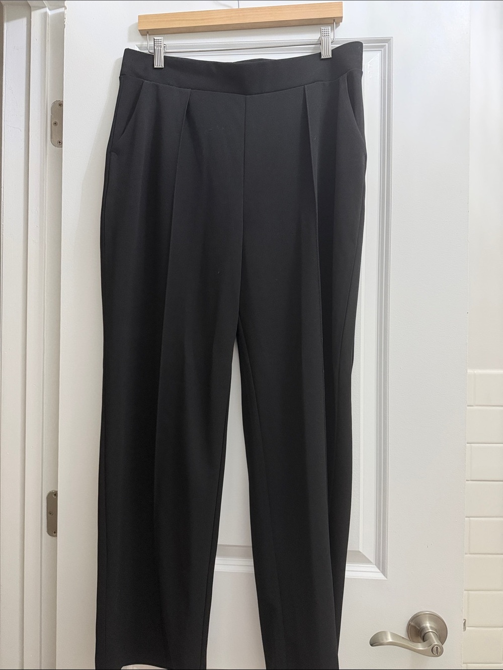 H&M Black Pleated Tailored Trousers